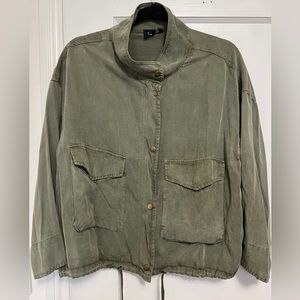 Splendid Cropped Military Style Utility Jacket